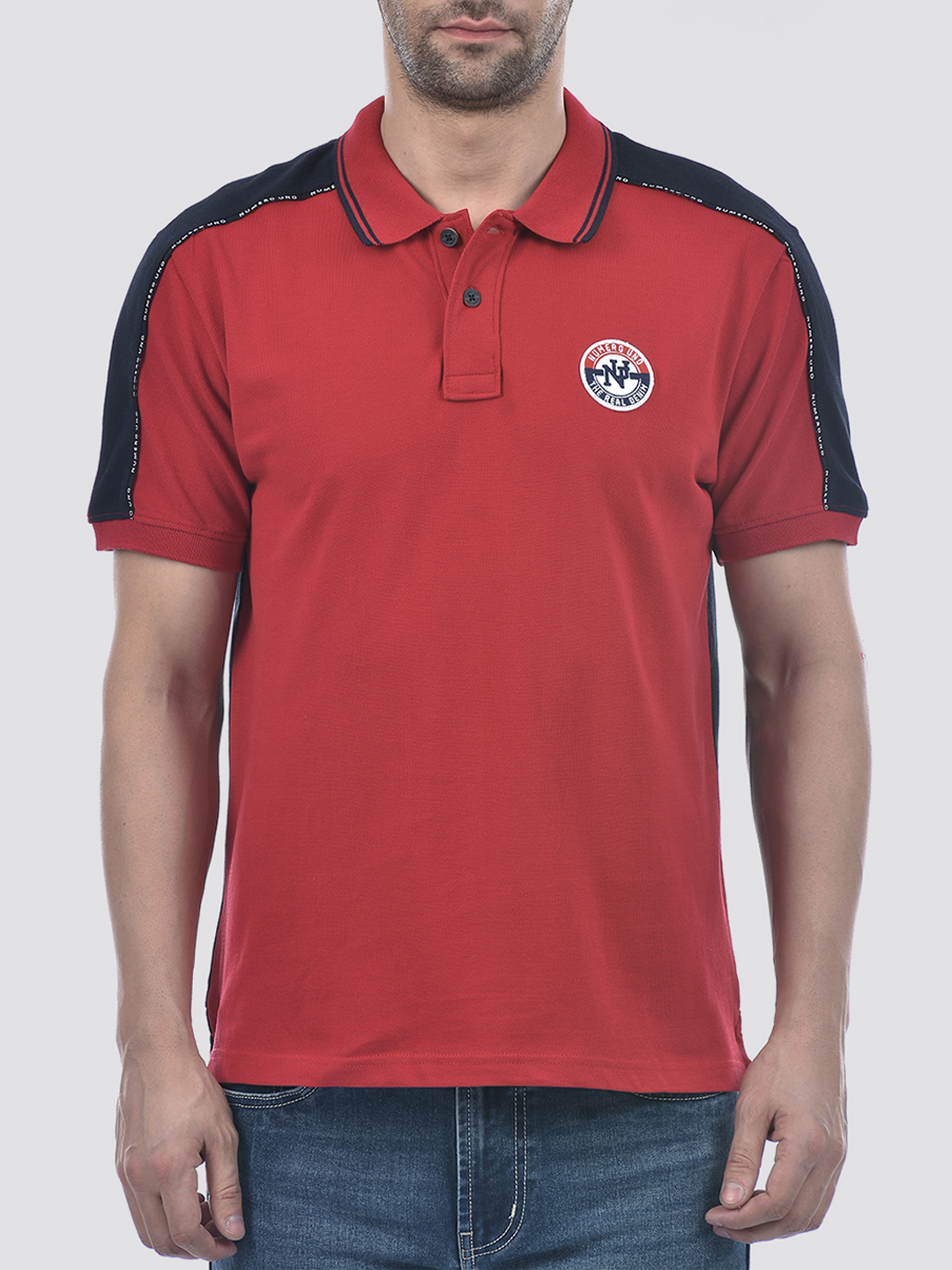 Numero Uno Men's Half Sleeve Regular Fit Red Polo T-Shirt